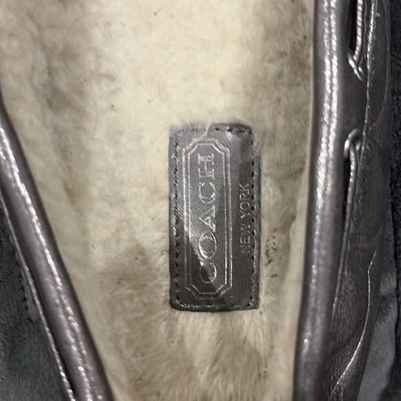 Coach Anita slippers silver metallic size 10 - Picture 9 of 10